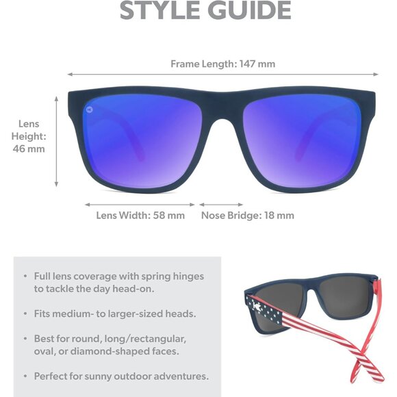 🆕 Men Blue Sport Polarized Sunglasses Torrey Pines Resistant Lenses Protection - Picture 7 of 7